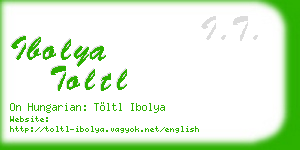 ibolya toltl business card