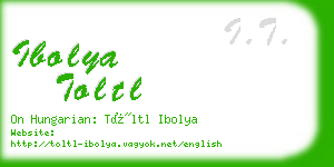 ibolya toltl business card